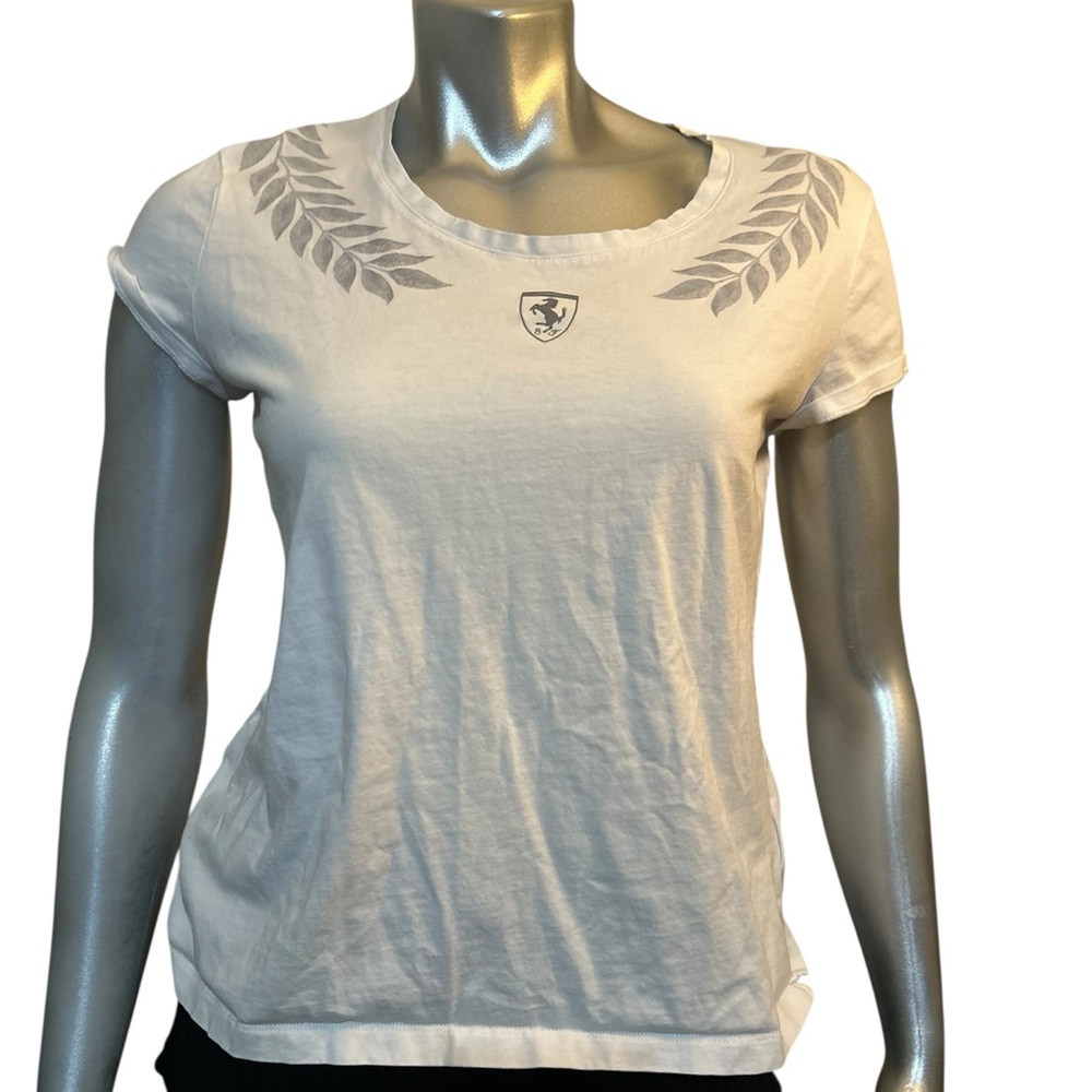 Scuderia Ferrari White Short Sleeve Women's Tee